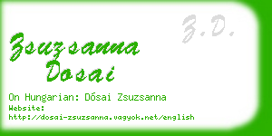 zsuzsanna dosai business card
