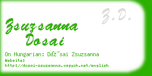zsuzsanna dosai business card